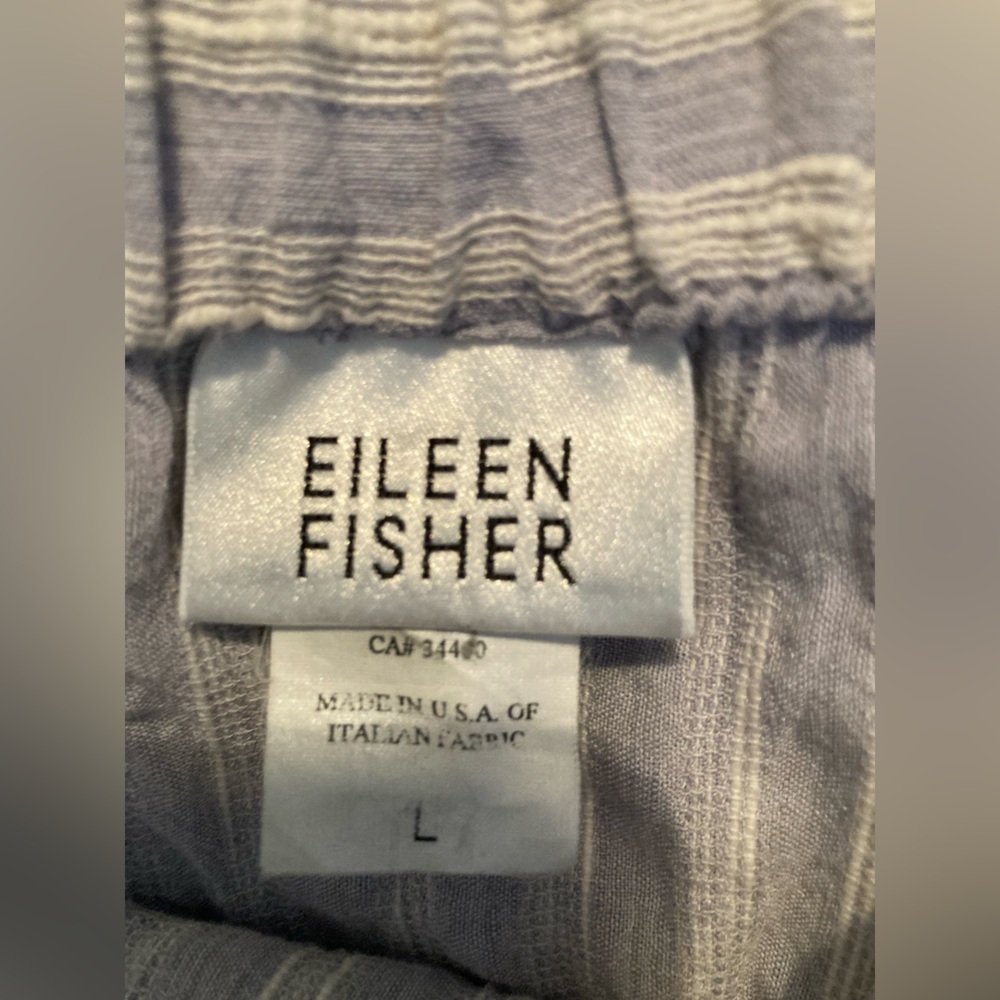 Eileen Fisher Lavender Striped Wrap Skirt - Picture 6 of 8
